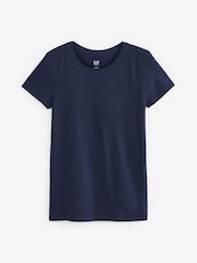 Gap Navy Blue Crew Neck Favourite Cotton-Modal Short Sleeve T-Shirt - Image 6 of 6