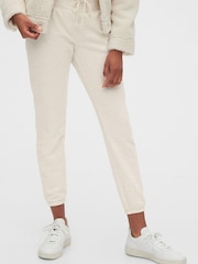 Gap Cream Logo Slim Fleece Joggers - Image 1 of 1