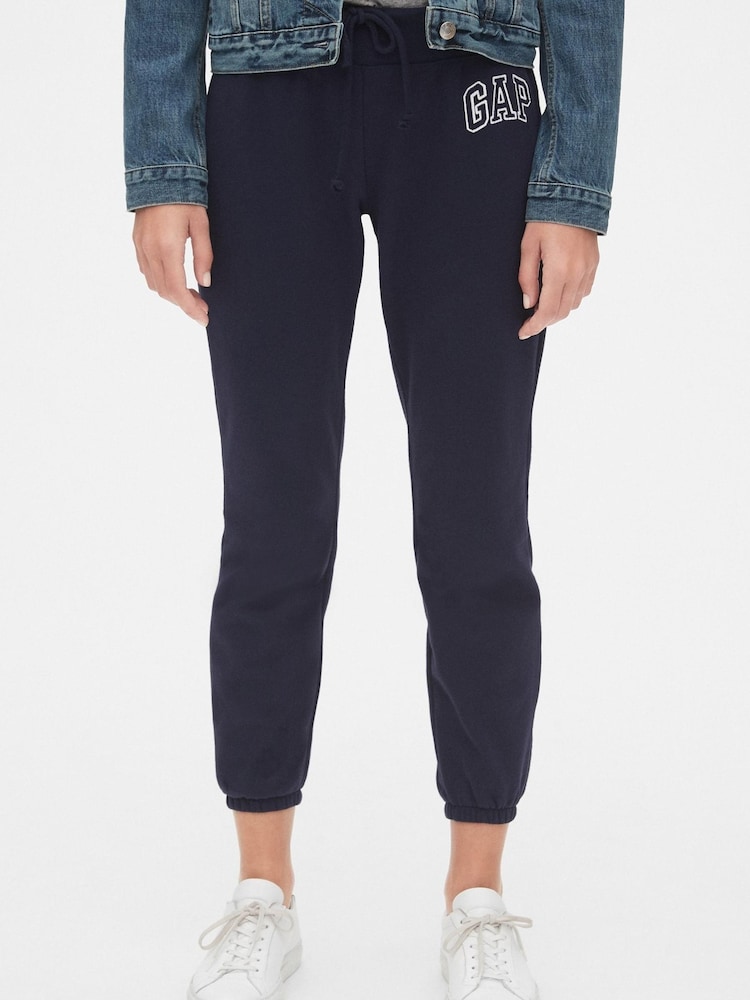 Gap Navy Blue Logo Slim Fleece Joggers - Image 1 of 1