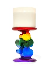 Bath & Body Works Rainbow Hearts Pedestal 3Wick Candle Holder - Image 1 of 1