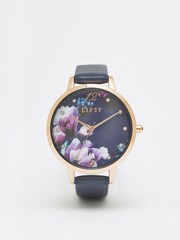 Lipsy Navy Gift Set Floral Watch - Image 2 of 4