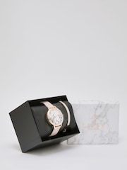 Lipsy Nude Gift Set Floral Watch - Image 1 of 4