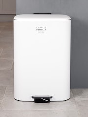 Charles Bentley White 30L Slimline Kitchen Pedal Bin - Image 2 of 6