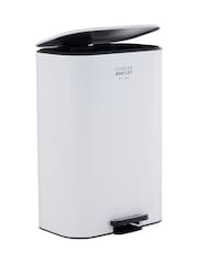 Charles Bentley White 30L Slimline Kitchen Pedal Bin - Image 3 of 6