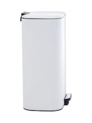 Charles Bentley White 30L Slimline Kitchen Pedal Bin - Image 5 of 6
