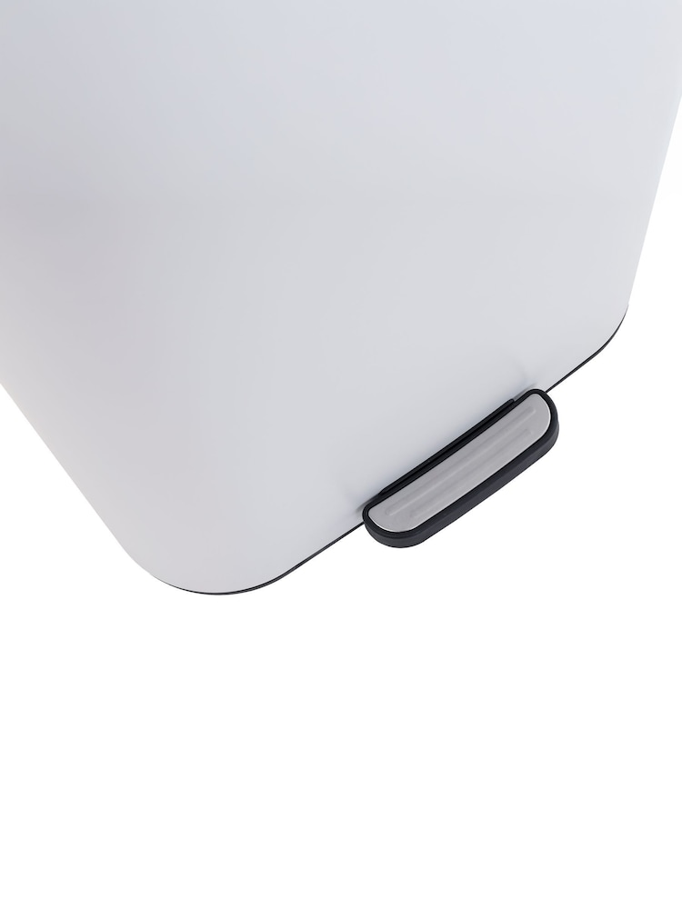 Charles Bentley White 30L Slimline Kitchen Pedal Bin - Image 6 of 6