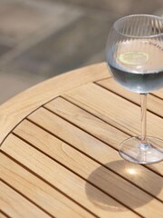 Bramblecrest Teak Bibury Round Table with 2 Armchairs & Cushions - Image 2 of 3