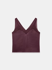 Mint Velvet Red Satin Lace Camisole - Image 7 of 7