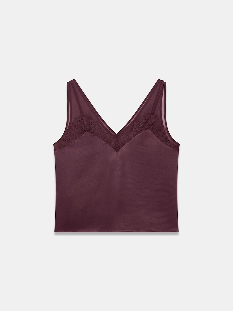 Mint Velvet Red Satin Lace Camisole - Image 7 of 7 Mint Velvet Red Satin Lace Camisole - Image 7 of 7