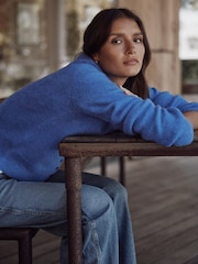Mint Velvet Blue Button Detail Cardigan - Image 2 of 7
