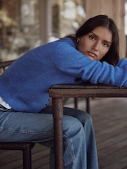 Mint Velvet Blue Button Detail Cardigan - Image 5 of 7