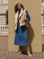 Mint Velvet Midi Teksas Košulja haljina - Slika 5 od 7