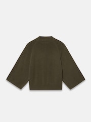 Mint Velvet Green Cotton Blend High Neck Top - Image 7 of 7