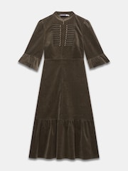 Mint Velvet Green Corduroy Midi Dress - Image 6 of 7