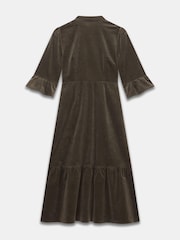 Mint Velvet Green Corduroy Midi Dress - Image 7 of 7