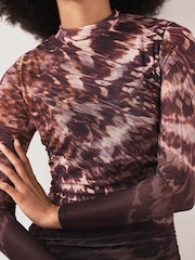 Mint Velvet Sažetak Print pletivo Midi Haljina - Slika 5 od 7