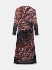 Mint Velvet Sažetak Print pletivo Midi Haljina - Slika 6 od 7