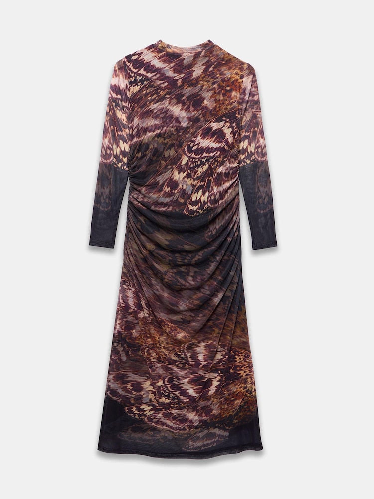 Mint Velvet Sažetak Print pletivo Midi Haljina - Slika 7 od 7