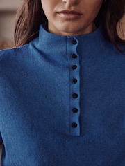 藍色 - Mint Velvet Funnel Neck Knit Top - 圖片 4/8