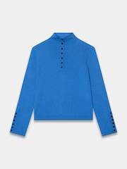藍色 - Mint Velvet Funnel Neck Knit Top - 圖片 7/8