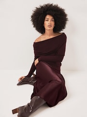 Mint Velvet Red Bardot Knit Top - Image 6 of 8