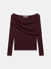 Mint Velvet Red Bardot Knit Top - Image 7 of 8