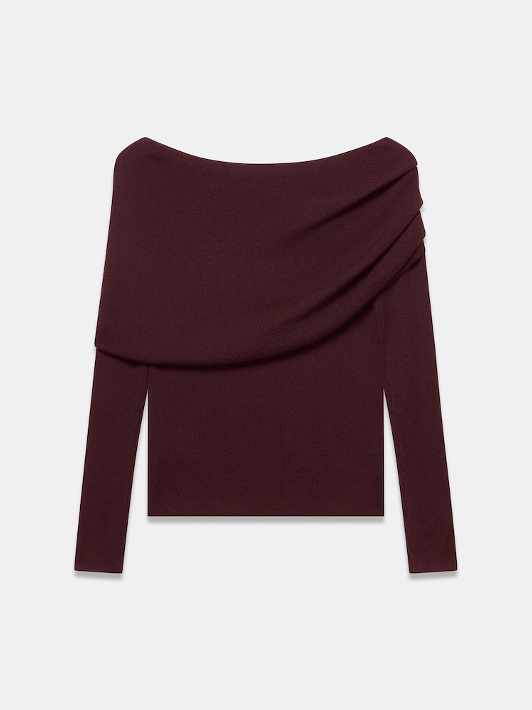 Mint Velvet Red Bardot Knit Top - Image 8 of 8