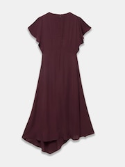 Rouge - Robe mi-longue Mint Velvet asymétrique drapée - Image 8 de 8