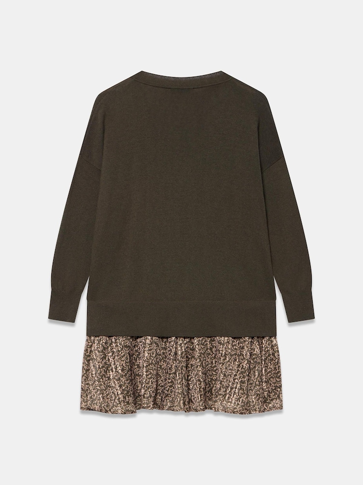 Mint Velvet Green Wool Blend Printed Mini Dress - Image 7 of 7 Mint Velvet Green Wool Blend Printed Mini Dress - Image 7 of 7