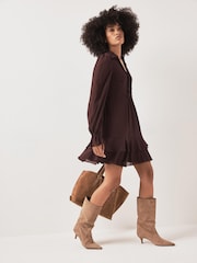 Mint Velvet Red Ruffle Mini Dress - Image 1 of 7