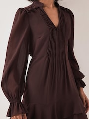 Mint Velvet Red Ruffle Mini Dress - Image 4 of 7