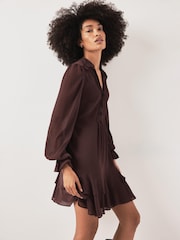 Mint Velvet Red Ruffle Mini Dress - Image 5 of 7