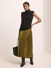 Mint Velvet Black Shoulder Pad Sleeveless Knit Top - Image 5 of 7