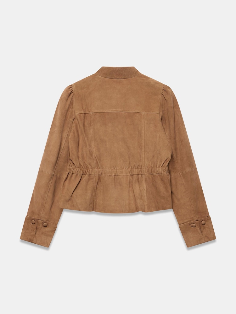 Mint Velvet Brown Suede Peplum Jacket - Image 8 of 8 Mint Velvet Brown Suede Peplum Jacket - Image 8 of 8