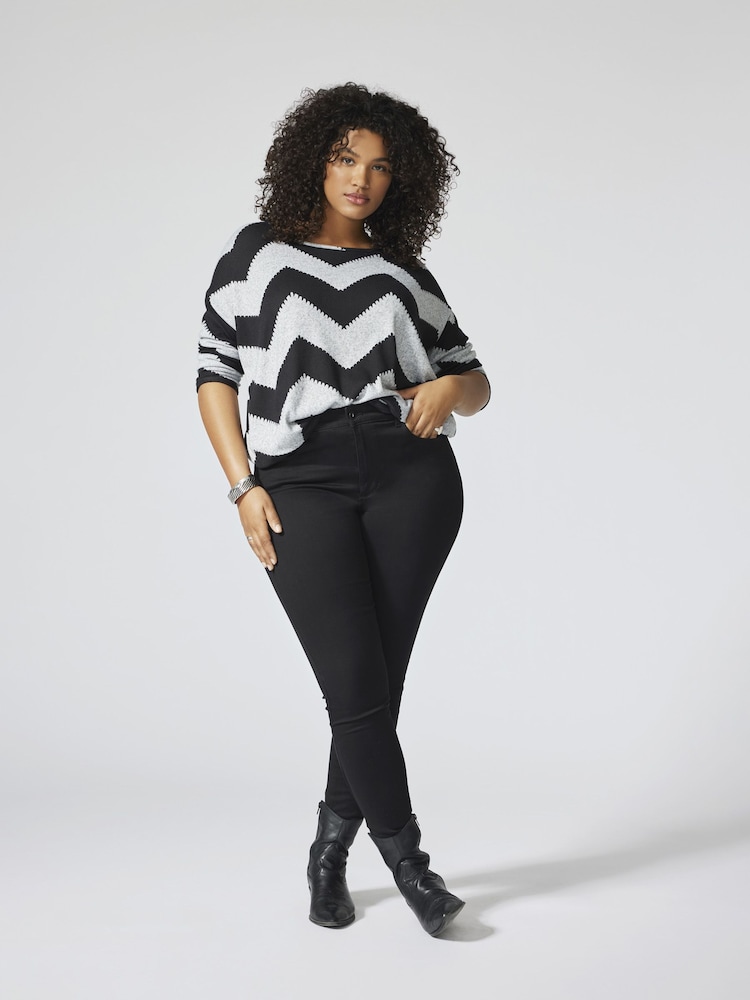 ONLY Curve Black High Waist Skinny Jean - Image 2 of 5