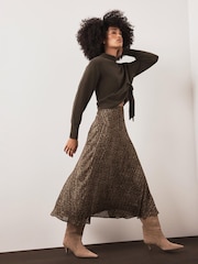 Mint Velvet Green Floral Print Midi Skirt - Image 2 of 7