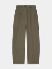Mint Velvet Green Tailored Barrel Leg Trousers - Image 5 of 6