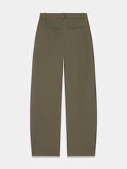 Mint Velvet Green Tailored Barrel Leg Trousers - Image 6 of 6