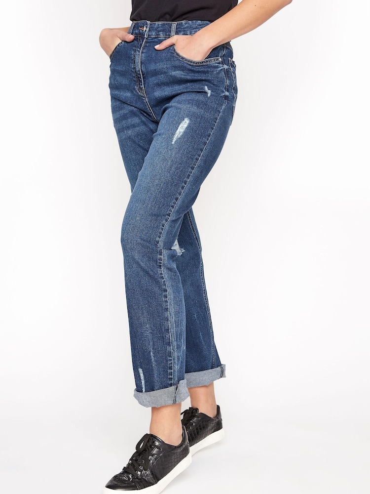 Long Tall Sally Blue Mom Ripped Jean - Image 2 of 2