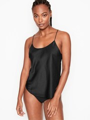 Victoria's Secret Black Satin Racerback Pyjama Top - Image 1 of 1