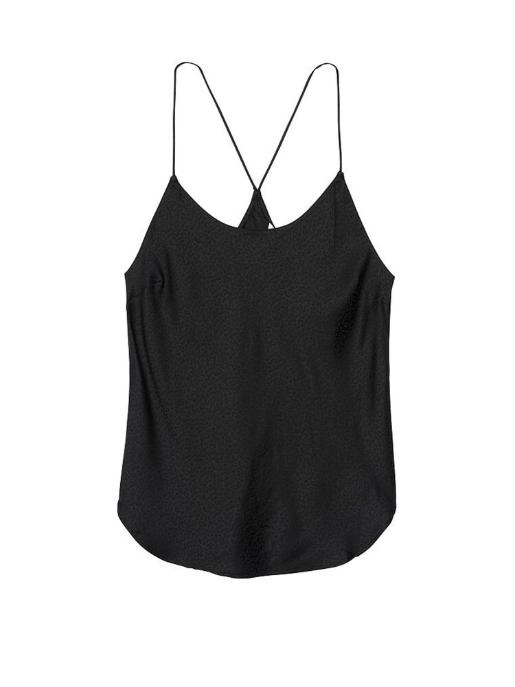 Victoria's Secret Black Satin Racerback Pyjama Top - Image 4 of 4 Victoria's Secret Black Satin Racerback Pyjama Top - Image 4 of 4