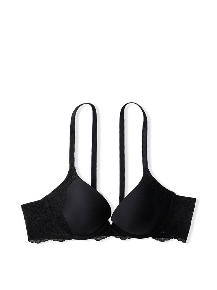 Victoria's Secret Black Lace Wing Push Up Bra - Image 3 of 3 Victoria's Secret Black Lace Wing Push Up Bra - Image 3 of 3