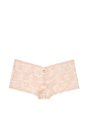 Victoria's Secret Champagne Nude Lace Short Knickers - Image 3 of 3