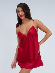 Rouge - Boux Avenue Nuisette Kaya en Satin - Image 1 de 5