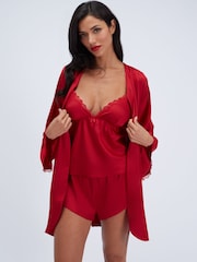 Rouge - Boux Avenue Kaya Peignoir Court En Satin - Image 5 de 5