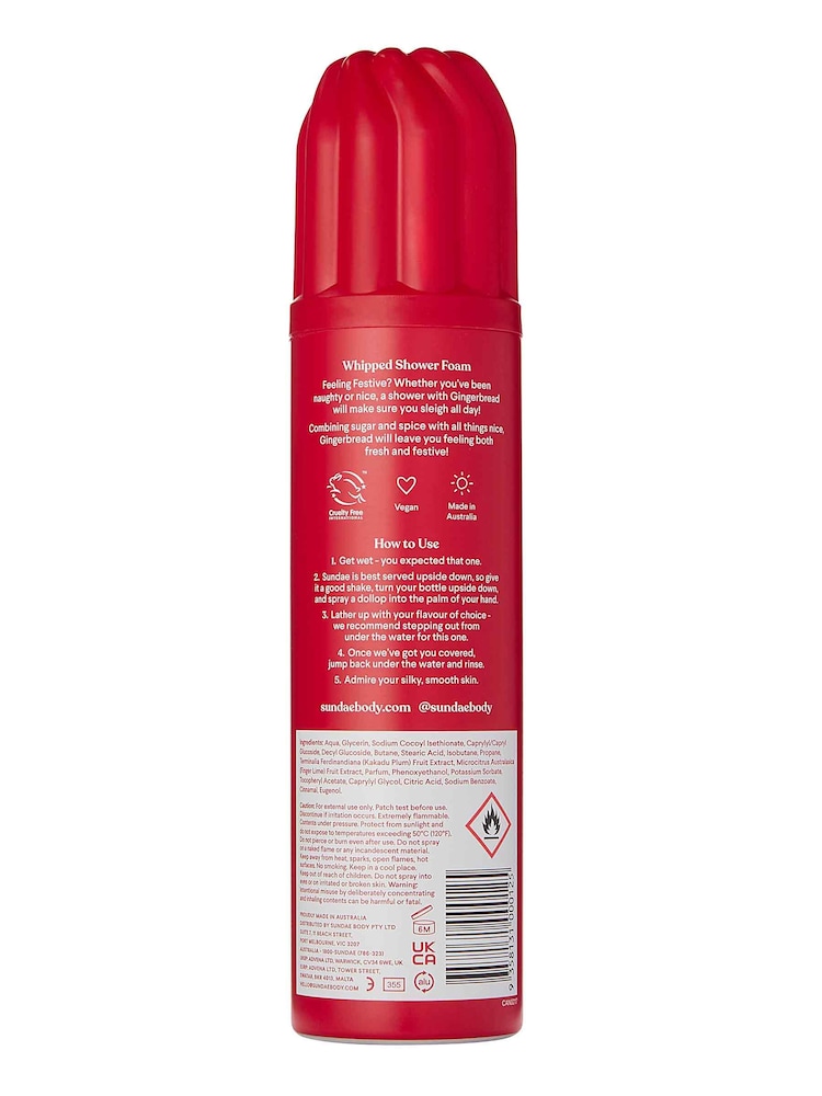 Sundae Gingerbread Shower Foam 265ml - Image 2 of 2 Sundae Gingerbread Shower Foam 265ml - Image 2 of 2