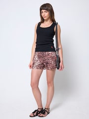 SCAMP & DUDE Black Jersey Stitch Detail Vest Top - Image 3 of 4