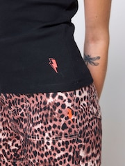 SCAMP & DUDE Black Jersey Stitch Detail Vest Top - Image 4 of 4