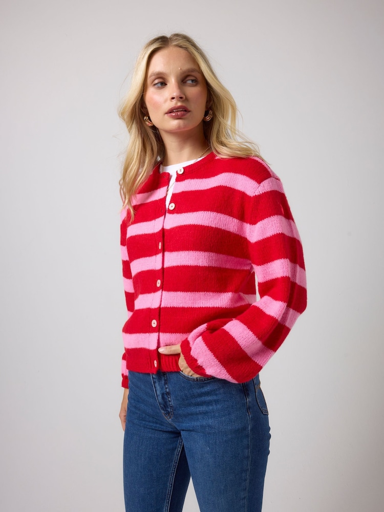 Pula - SCAMP & DUDE Stripe Long Sleeve Cardigan - Larawan 1 ng 4