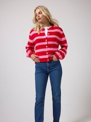 Pula - SCAMP & DUDE Stripe Long Sleeve Cardigan - Larawan 3 ng 4